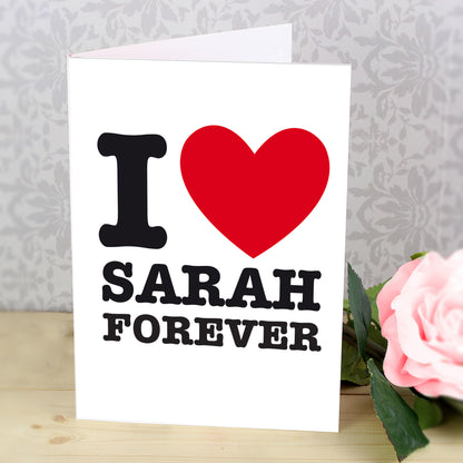 Personalised I HEART Card