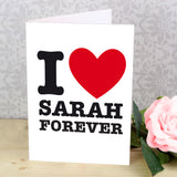 Personalised I HEART Card