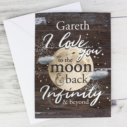 Personalised To the Moon & Infinity... Card