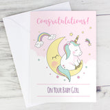 Personalised Baby Unicorn Card