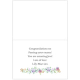 Personalised Gold Floral Watercolour Card