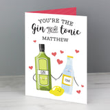 Personalised 'Gin to My Tonic' Card