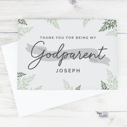Personalised Godparent Card