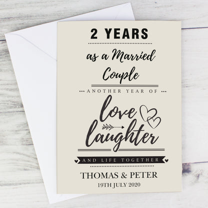 Personalised Anniversary Card