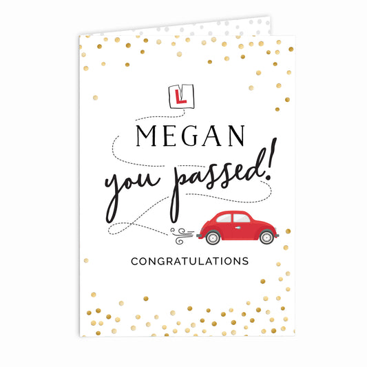 Personalised Passed Driving Test Card