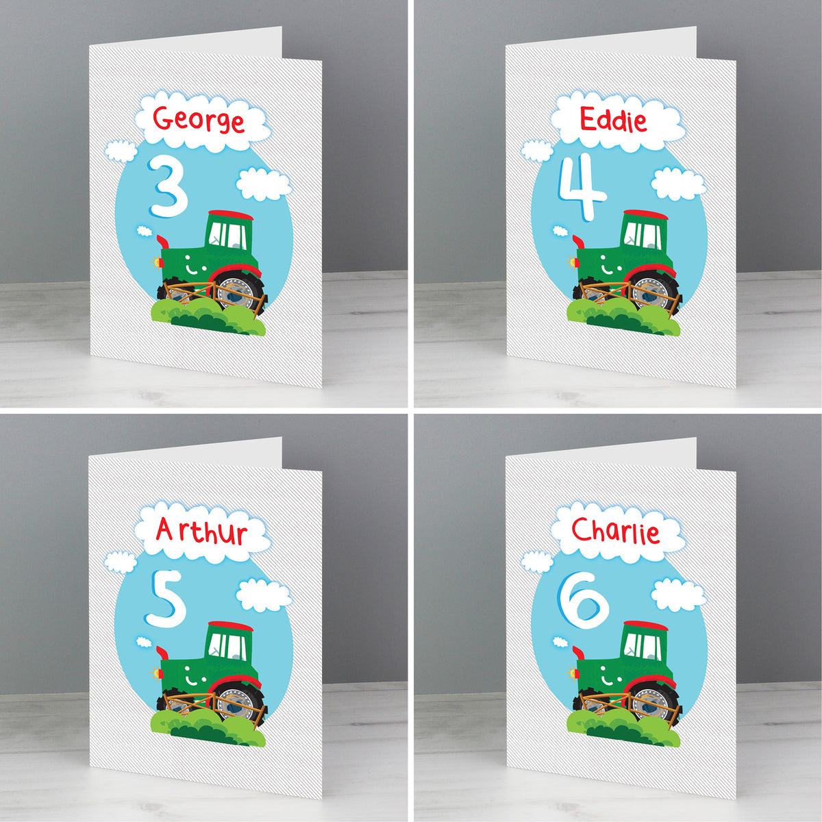 Personalised Tractor Birthday Card