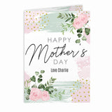 Personalised Happy Mothers Day Abstract Rose Card