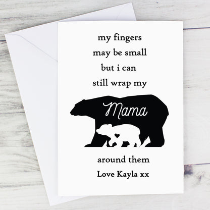 Personalised Fingers may be small Card