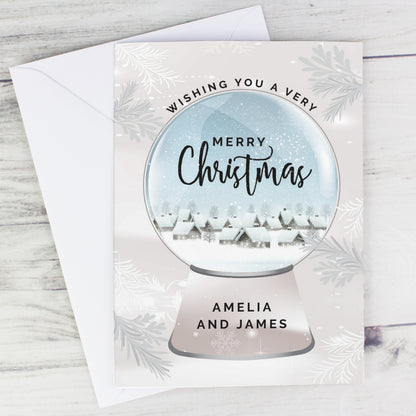 Personalised Christmas Snow Globe Card
