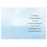 Personalised Boys First Holy Communion Card