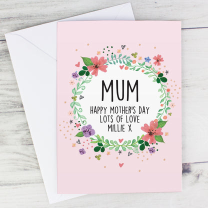Personalised Floral Card