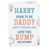 Personalised From the Bump Father's Day Card