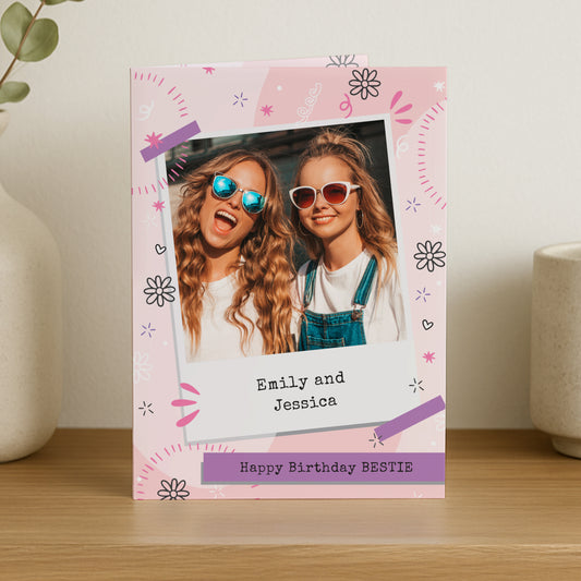 Personalised Photo Upload Polaroid Birthday Card