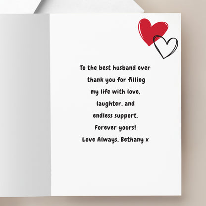 Personalised Photo Upload Hearts Card