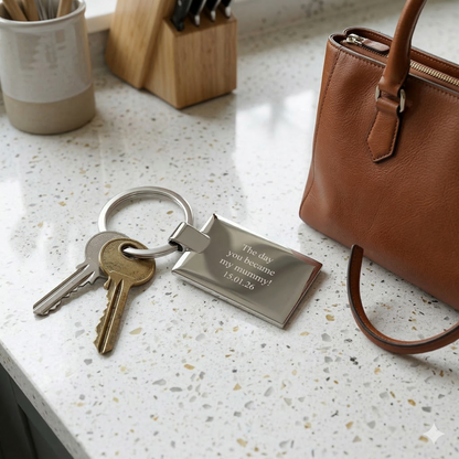 Personalised Photo Rectangle Metal Keyring