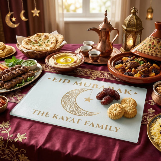 Personalised Eid al-Fitr Large Glass Serving Board