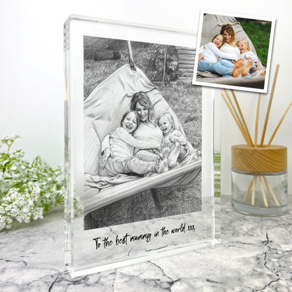 Personalised Giant Crystal Block Gift with AI Photo Effects