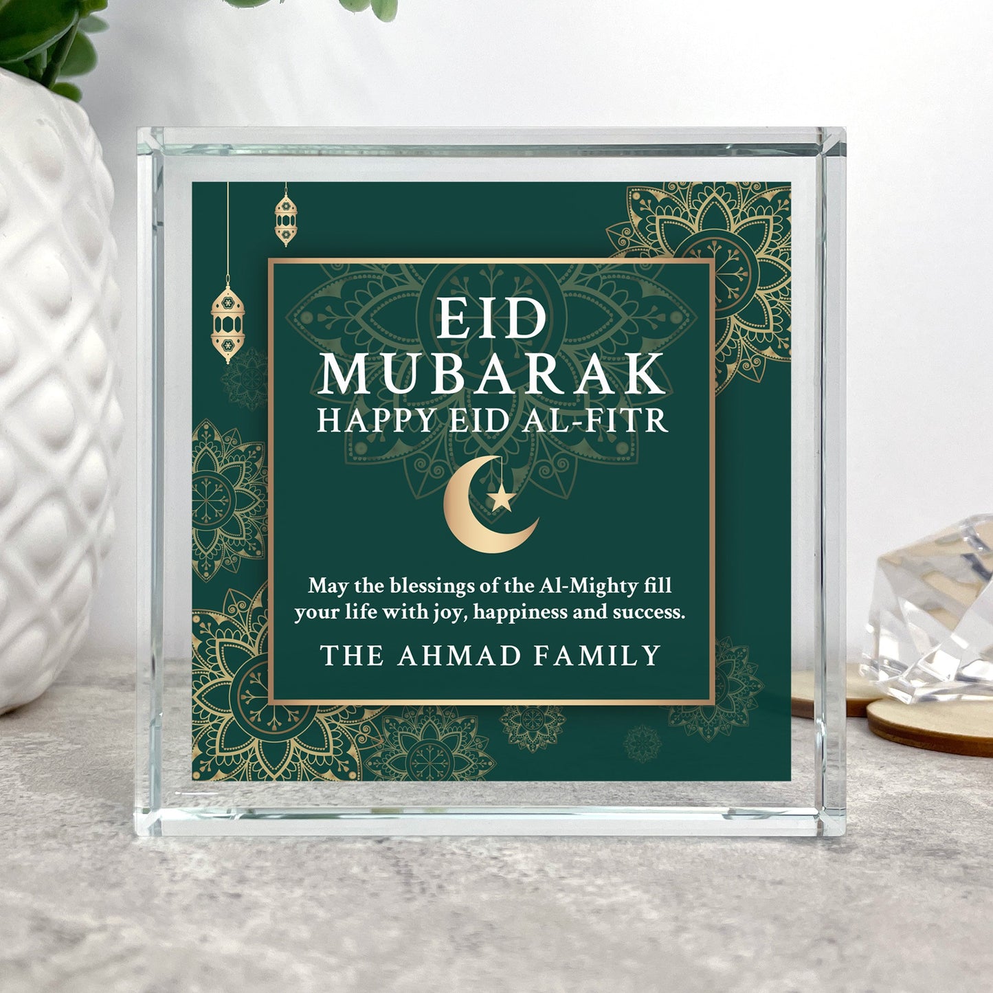 Personalised Eid al-Fitr Crystal Token