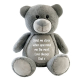 Personalised Ashes Keepsake Memory Bear - Grey