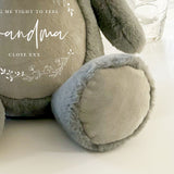 Personalised Wreath Comfort Keepsake Bear - Grey