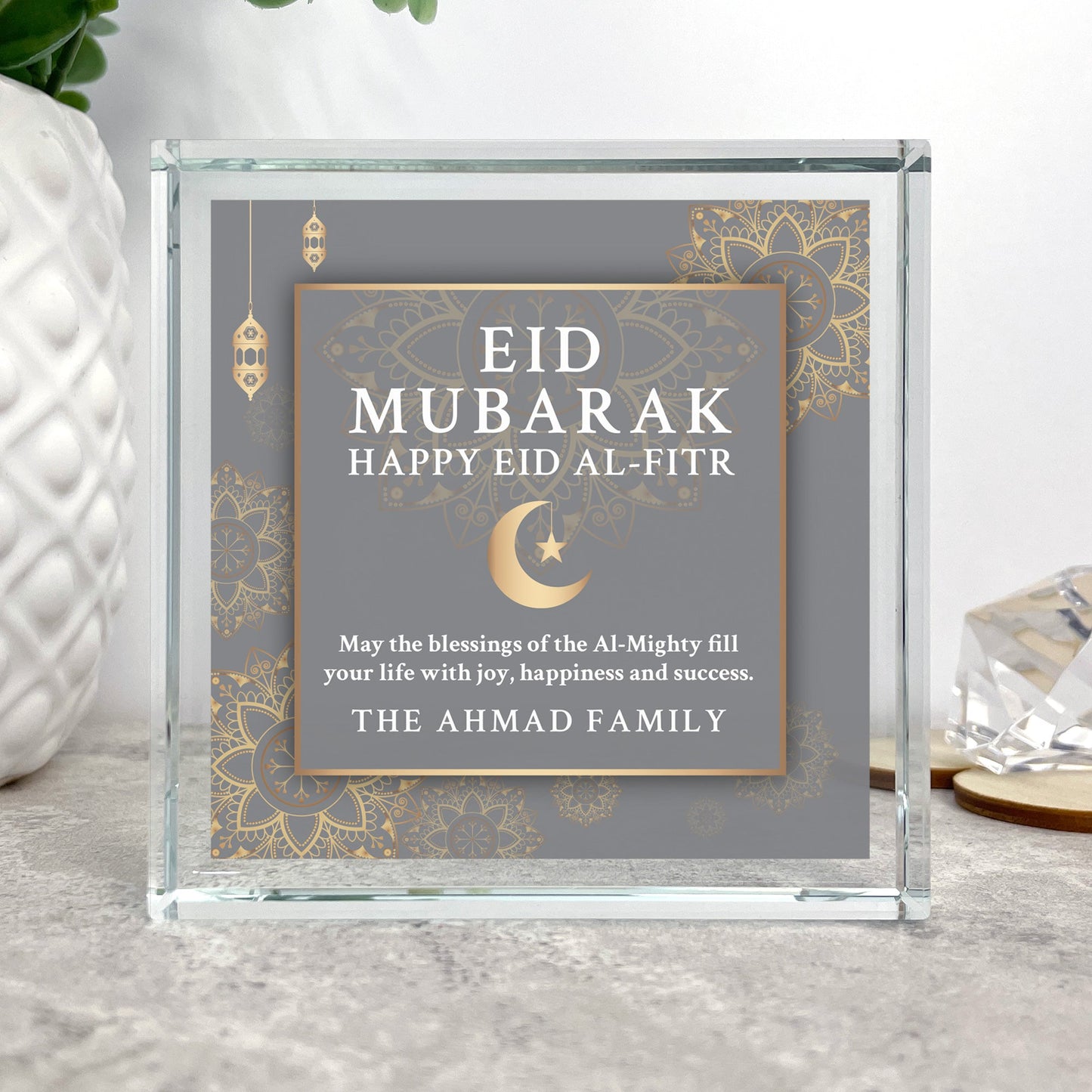 Personalised Eid al-Fitr Crystal Token