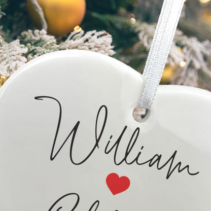 Couples Ceramic Heart Hanging Decoration + Gift Box