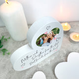 Personalised Mother & Daughter/Son Best Friends Photo White Freestanding Heart