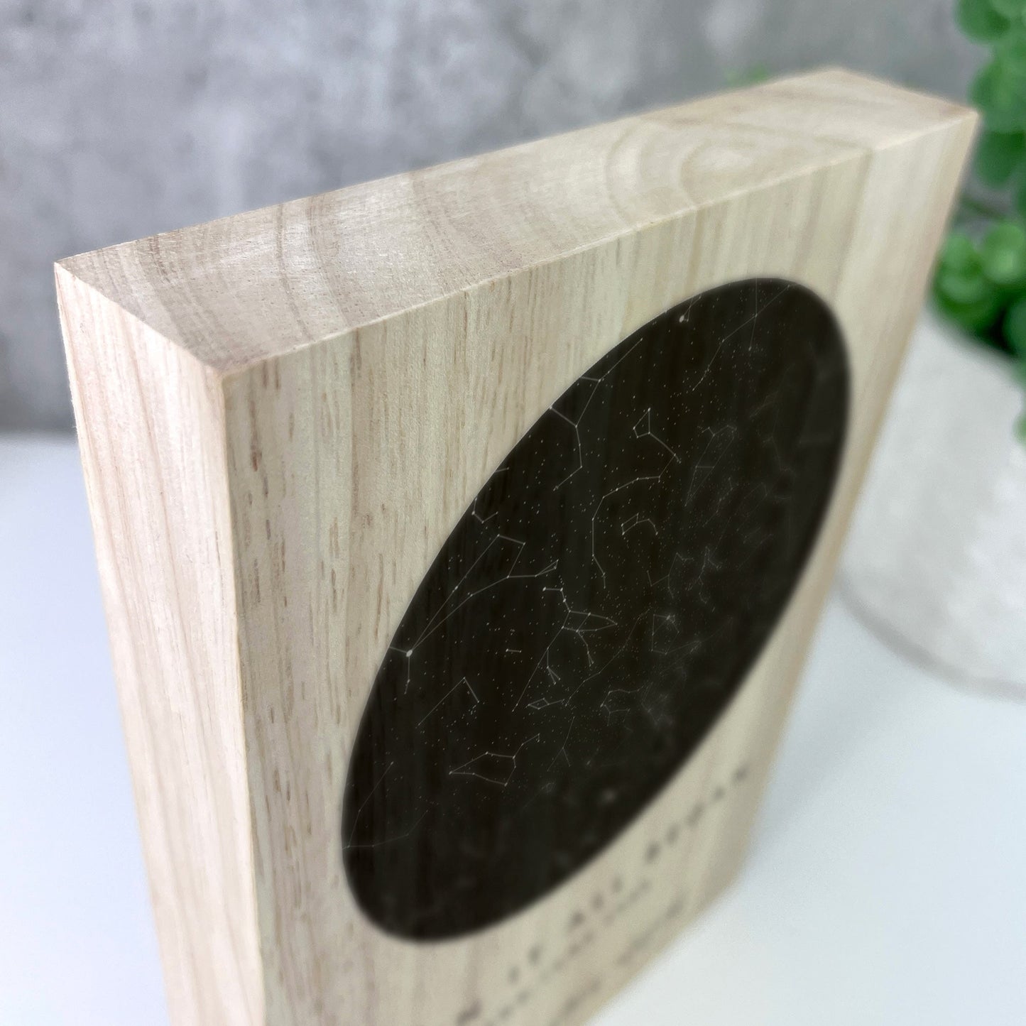 Personalised Freestanding Star Constellation Giant Wooden Block (21cm x 15cm)