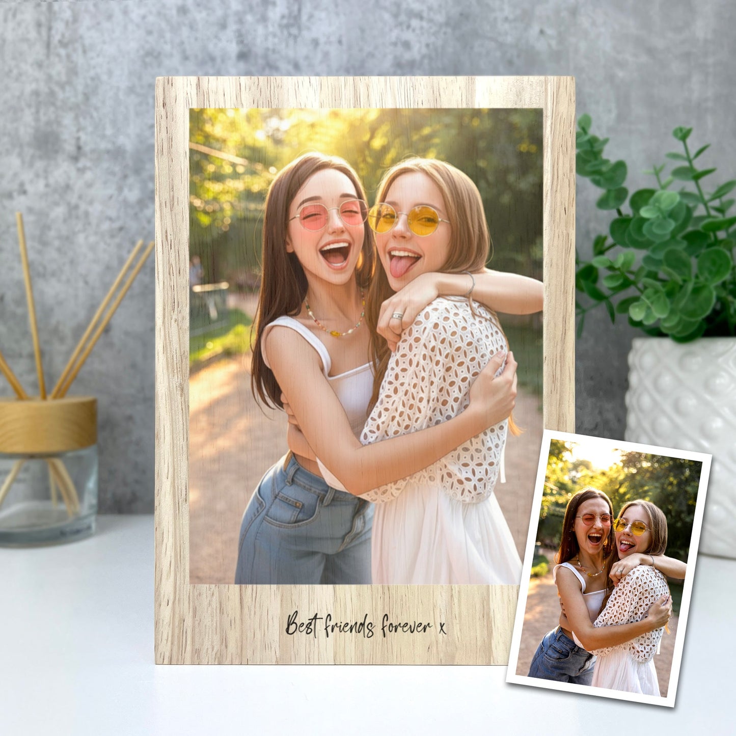 Personalised Giant Wooden Block Gift with AI Photo Effects