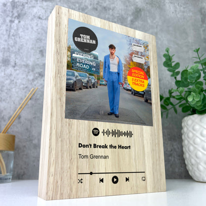 Personalised Freestanding Our Song Photo Giant Wooden Block (21cm x 15cm)