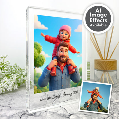 Personalised Giant Crystal Block Gift with AI Photo Effects