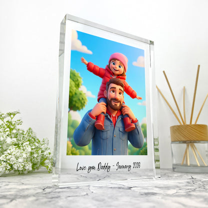 Personalised Giant Crystal Block Gift with AI Photo Effects