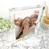 Personalised Large (19.5cm x 14cm) Freestanding One Photo Crystal Block - Portrait