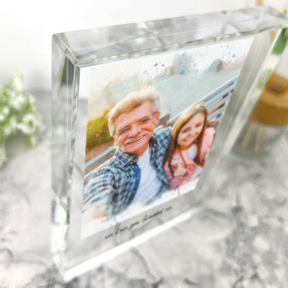 Personalised Giant Crystal Block Gift with AI Photo Effects