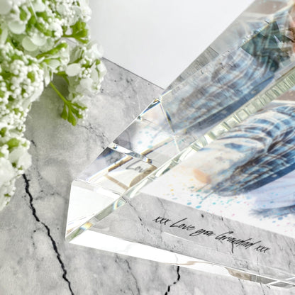 Personalised Giant Crystal Block Gift with AI Photo Effects