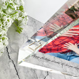 Personalised Large (19.5cm x 14cm) Freestanding One Photo Crystal Block - Portrait