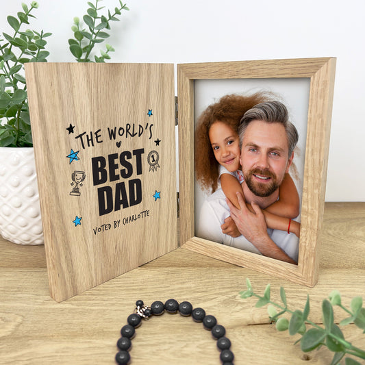 Personalised The World's Best Dad Book Photo Frame