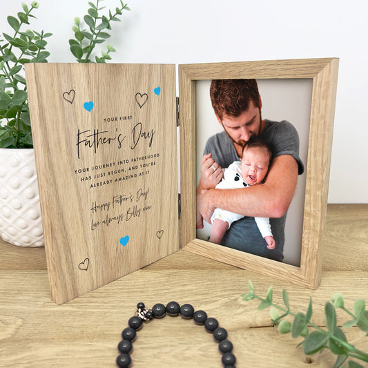 Personalised First Father's Day Book Photo Frame