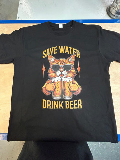 Save Water Drink Beer Adults T-Shirt