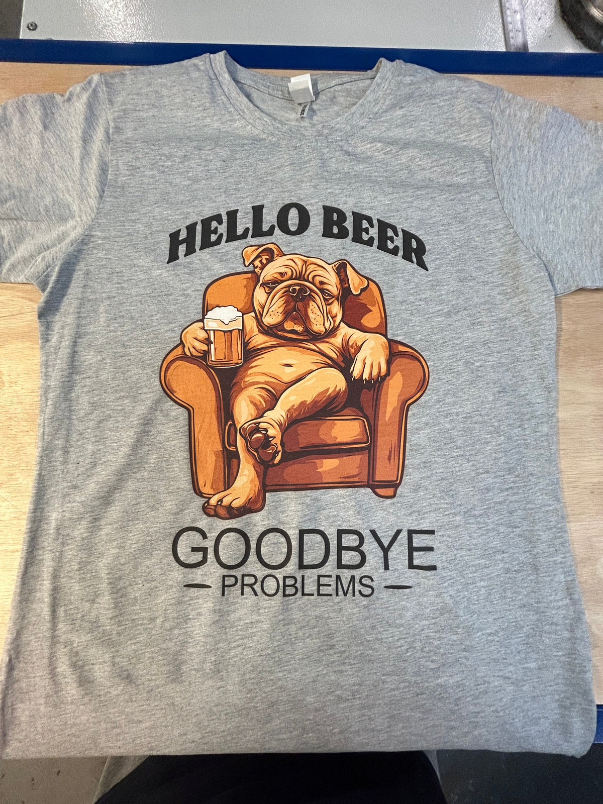 Hello Beer Goodbye Problems Adults T-Shirt