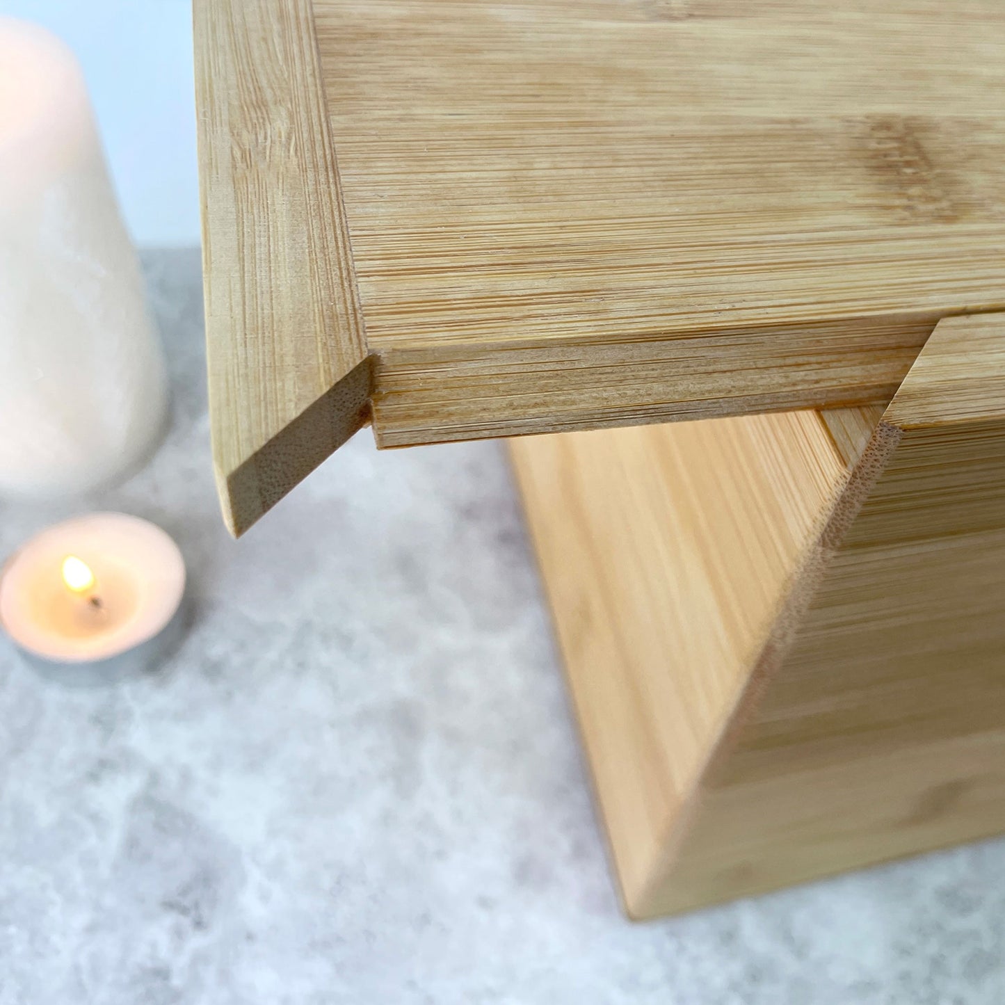 Personalised Bamboo Urn For Cremation Ashes - Angel Baby Design