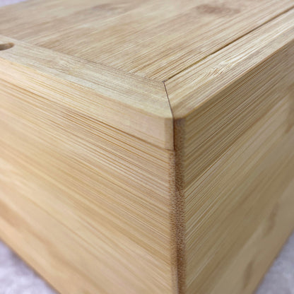 Personalised Bamboo Urn For Cremation Ashes - Angel Baby Design