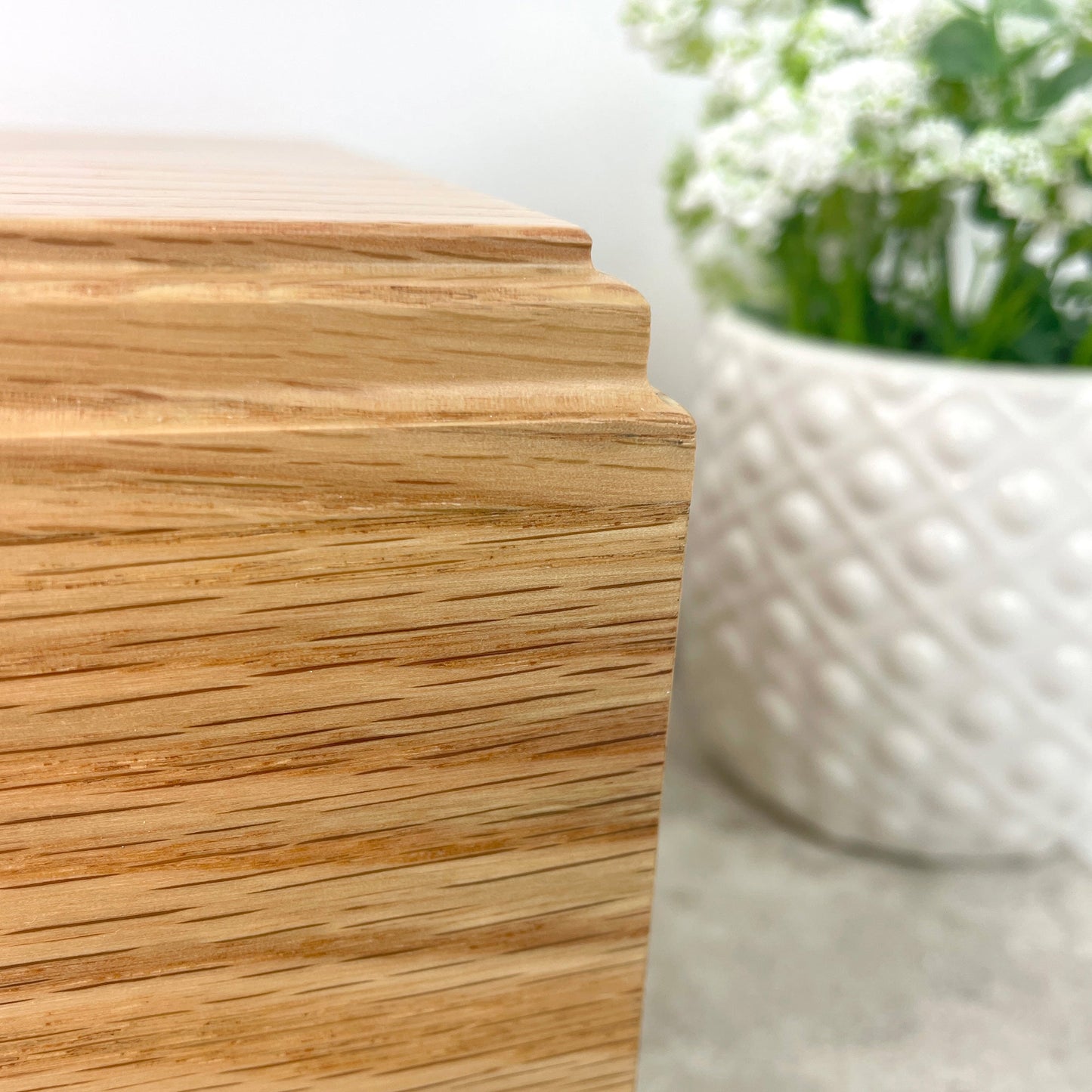 Solid Oak Urn with Photo