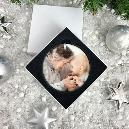 Your Favourite Photo Ceramic Disc Hanging Decoration + Gift Box