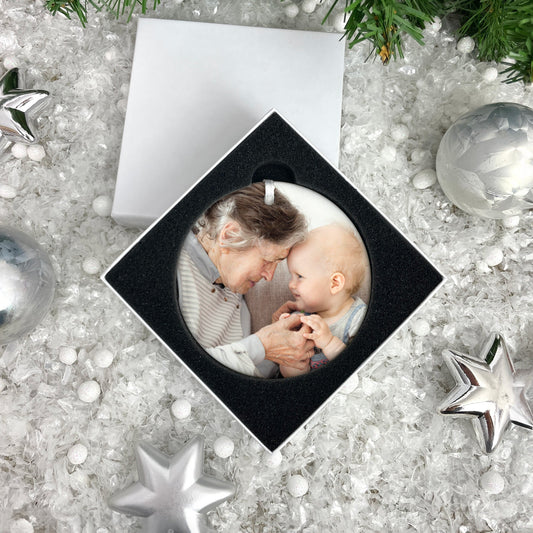 Your Favourite Photo Ceramic Disc Hanging Decoration + Gift Box