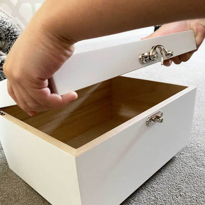 Personalised Memorial Photo White Keepsake Box - 3 Sizes