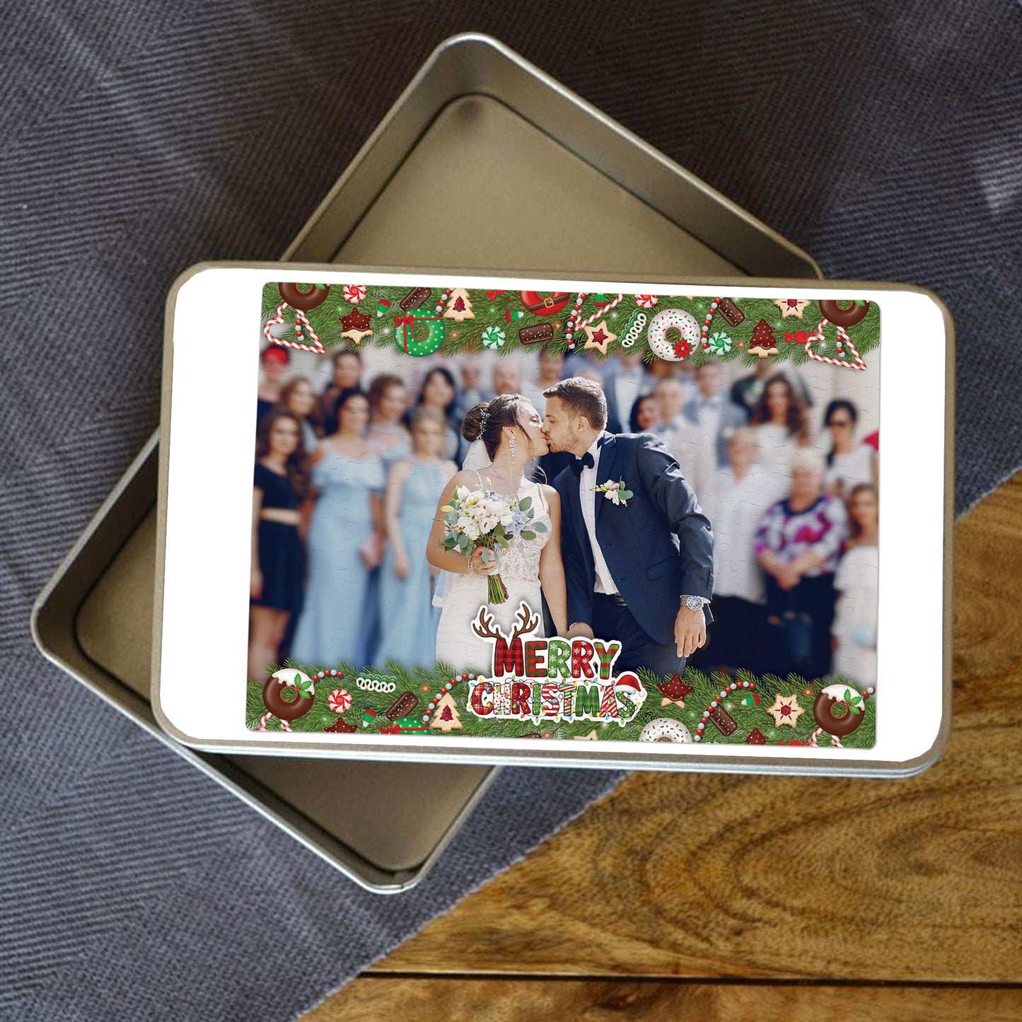 Christmas Treats Photo Upload Jigsaw 300 Pcs + Metal Gift Tin