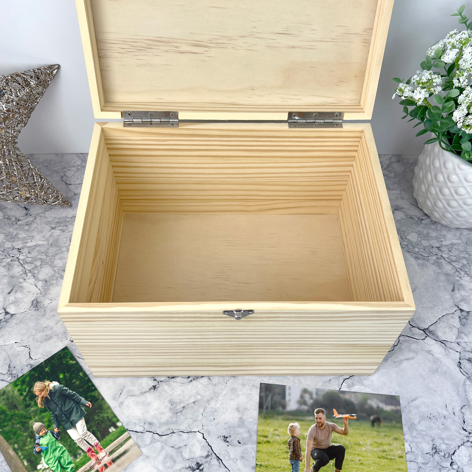 Personalised 'Our Adventures Together' Wooden Memory Box From The Kids/Grandkids - 5 Sizes