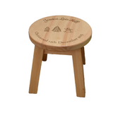 Personalised Children's Stool 4 Seasons for Christening or Birthday