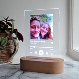 Personalised LED Lamp Our Song Plaque Photo Upload